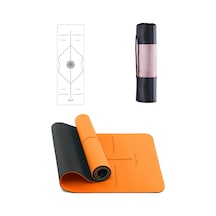 Gymo Hizalamalı 6Mm Tpe Yoga Matı Pilates Minderi Turuncu