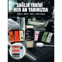 7'li Kordon Setli Akıllı Saat Bluetooth Görüşme Bildirim Destekli Çok Fonksiyonlu Smart Watch - Lisinya