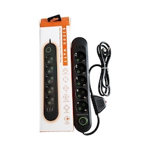 Termal Akım Korumalı 3000watt 5li Priz 3 Usb Li 1,5 Metre Priz 1.5 M