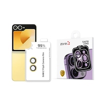 Zore Galaxy Z Flip 6 Cl-11 Safir Parmak İzi Bırakmayan Anti-reflective Kamera Len Sarı