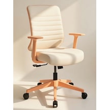 Zeon Büro Ofis Sistemleri // Comfort Pastel Plus Ofis Koltuğu Yönetici Koltuğu Çalışma Koltuğu Bej - Beyaz