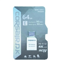 64gb V30 U3 Yüksek Hızlı Microsd Kart - 4k Uhd, Class 10 Telefon Fotoğraf Makinesi Destekli