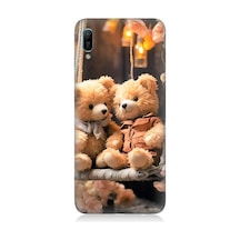 Huawei Y6 2019 Uyumlu Salıncakta Mutlu Ayılar Desenli Silikon Kılıf