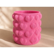 3d Baskı Kalpli Dekoratif Vazo - Modern Çiçeklik Ve Masaüstü Süsü-pembe Diğer