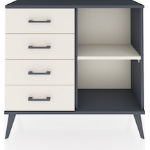 Arges Şifonyer Tek Raflı 4 Çekmeceli 88x30x80 Antrasit-aytaşı Aytaşı