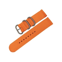 Kumaş Perlon Turuncu 20Mm Spor Saat Kordonu Kayışı Nato Askeri Ör