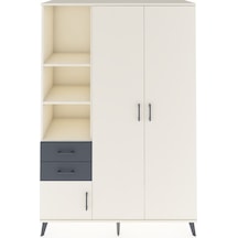 Hyperion Dolap 5 Raflı 2 Çekmeceli Tek Askılı 132x44x195 Aytaşı-aytaşı/antrasit Aytası/antrasıt - Aytası