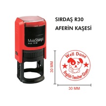Kaşeciniz Sırdaş R30 Öğretmen - Aferin Kaşesi + 25 Cc Sırdaş Mürekkep - Model 3 Diğer