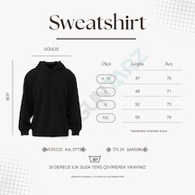 Uyguntarz Unisex Sirali Kalp Baskılı Oversize Sweatshirt Kırmızı