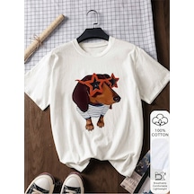Noıssey Urban Pop Graphic Kadın Tişört Koleksiyonukod 5221 Beyaz