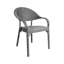 Irk-hk735 Bambu Rattan Desenli Plastik Bahçe Sandalye Koltuk 4'lü Set Diğer