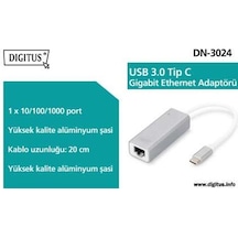 Dıgıtus Dn-3024 Usb Tip C 3.0 Gigabit Ethernet Adaptörü