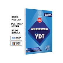 2027 YDT MEBİ İngilizce 12.Sınıf Vocabulary Kelime Bilgisi Soru Bankası Kitabı Çözümlü BASKI ÜCRETİ