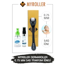 Myroller Dermaroller 0.75mm Dezenfektan Hediye Titanyum 540 Iğnel