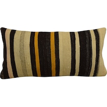 Zehra Abla Halı Yeni El Dokuma Dekoratif Lumbar Kilim Kırlent Yastık Kılıfı 6621 Çok Renkli