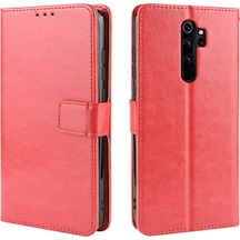Newface Xiaomi Redmi Note 8 Pro Kılıf Trend S Plus Kapaklı Kılıf - Kırmızı Kırmızı
