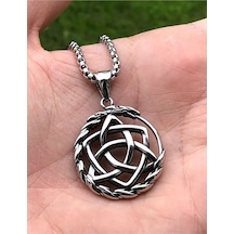 Ouroboros Triquetra Viking Kelt Üçlüsü Paslanmaz Kararmaz 316l Çe Çok Renkli