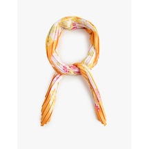 Koton Pileli Saten Kare Fular Bandana Multıcolor 6sak50107aa Mavi