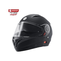 Scoyco FF-868 Night Çene Açılır Güneş Vizörlü Kask Mat Siyah