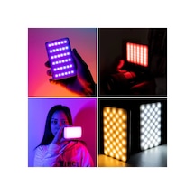 Hymark Rgb-cl120 Led Video Fotoğraf Dolgu Işığı 9000k Lcd Ekran 20 Efekt Dslr Vlog Canlı Yayın Işığı Çok Renkli