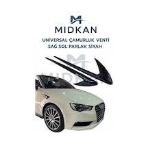 Universal Çamurluk Venti 31x9 Cm Parlak Siyah Sportif Dış Aksesuar Sağ-sol Takım