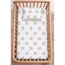 Pamuk Lastikli Bebek Çarşafı + Yastık Kılıfı Park Yatak 60x120 70x110 70x120 Uyumlu