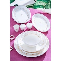 Paradise 12 Kişilik 54 Parça Porselen Yemek Takımı Beyaz