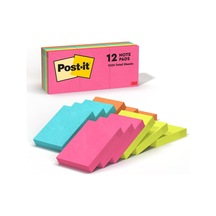 Ayrex Post-it Mini Notlar, 3,8x5 Cm, 12 Ped, Amerika'nın 1 Numaralı Favori Yapışkan Notları, Poptimistic Koleksiyon