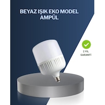 Uzun - 379 - Ömürlü Şarjlı Led Ampul 30 Watt - Edntrend - Güçlü Aydınlatma