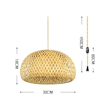 Xindoker Geleneksel Bambulu Zanaat Saloonu Avize - Klasik Tarzlı, Dayanıklı, Yeni Çin Stili, Odalar İçin, Abd Standardı Fişli, Küçük Boy Işık Kaynağı Hariç Ahşap