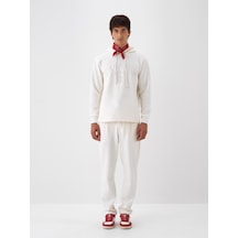 Xint Ekru Pamuk Dokulu Regular Fit Sweatshirt 300321