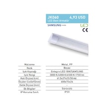 Jupiter Jk60 18w 3000k Sarı Işık Bant Armatür