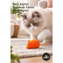 12 Adet Kedi Eğitim Oyuncak Faresi Sesli Eğitici