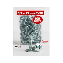 3,9x19 Rysb Pul Başlı Matkap Uçlu Vida 100'lü 1