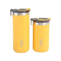 Çelik İçli Termos 350 Ml Sarı Skm010 Çok Renkli