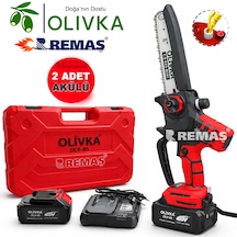 Olivka Olv- 65  Dal Budama Otomatik Yağlama Digital Akülü Testere 4.0 Ah Şarj Cihazı 2 Akülü