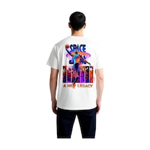 Paybuy Erkek Basketbol Uzay Teması Baskılı Tişört Tune Squad A New Legac Beyaz