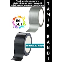 Tamirbandı Suya Neme Küfe Toza Dayanıklı Çok Amaçlı Montaj Onarım Bantı 48 Mm X 10 Metre İkili Set
