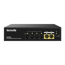 Tenda Sg106pc 6 Port 4 Port Poe+ 10-100-1000 Mbps + 2 Port Uplink Switch Çelik Kasa Rack Mount Kdo