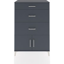 Hyperion Dolap 3 Çekmeceli 2 Kapaklı 88x44x134 Antrasit-antrasit Antrasit
