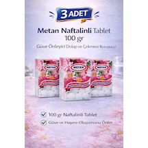 Metan Naftalinli Tablet 100 Gr Güve Önleyici Dolap Ve Çekmece Koruyucu 3 Adet