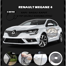 Renault Megane 4 Oto Araç Kapı Koruma Fitili 5metre Parlak Siyah Renk