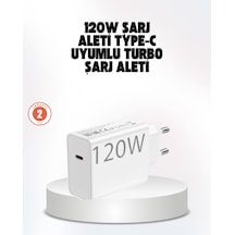 120w Güçlü Hızlı Şarj Adaptörü Ve Type-c Kablo Seti Güvenli Şarj Teknolojisi