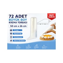 72 Adet Büyük Boy Krema Torbası