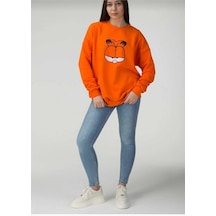 Kozia Outdoors Baskılı Oyaka Unisex Oversize Sweatshirt Oyakalar2 Oranj