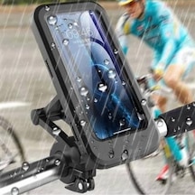 Motosiklet, Bisiklet, Atv Koluna Takılabilen 360 Dönebilir Su Geçirmez Telefon Tutacağı