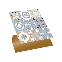 Tink KENDİNDEN YAPIŞKANLI RENKLİ KABUKİ DESENLİ PVC KARO 30X30