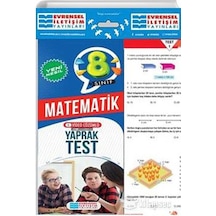 8. Sınıf Matematik Yaprak Test Yeni Nesil - Evrensel İletişim YAYI