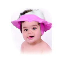 MorBebe Bebek Kulak Banyo Şapkası Düğmeli Pembe