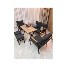 Houseart Mila ,model, Balkon, Bahçe, Cafe, Metal Koltuk Takımı, Bahçe Takımı , Çay Seti, 2+1+1 , Yemek Masası , Balkon Mobilyası Antrasit